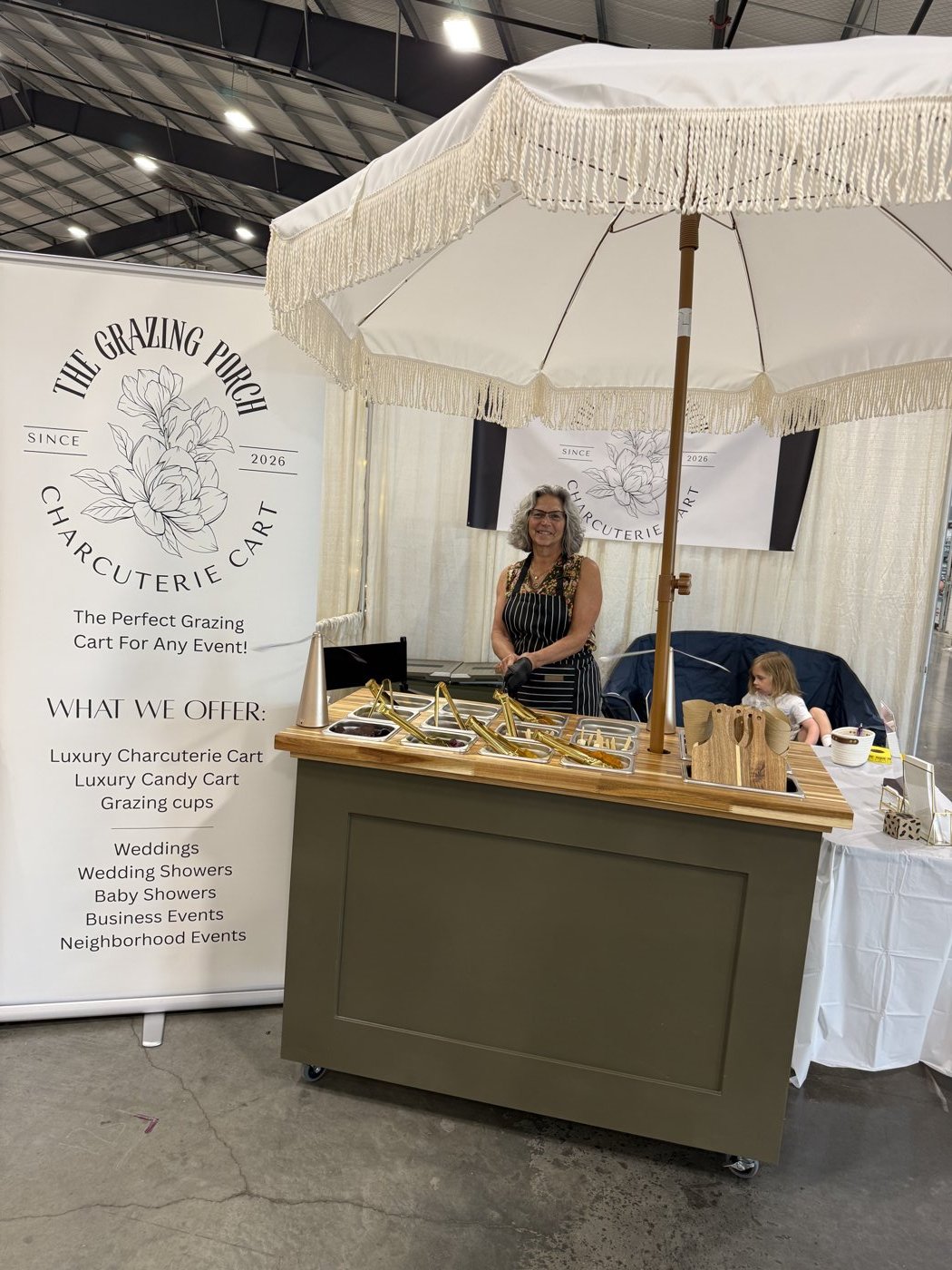 The Grazing Porch cart at an event